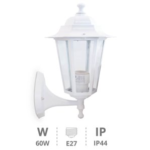 Farol jardin alum.brazo abajo E27 60W Blanco                                                         2