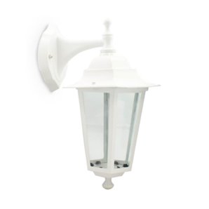 Farol jardin alum.brazo arriba E27 60W Blanco