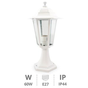 Farol de jardín Aluminio sobremuro E27 60W Blanco GSC 000700077 2