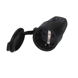 Base aerea con tapa impermeable de goma 4.8mm Negro