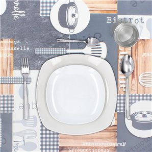 Mantel Hule Rectangular Cuisin. Impermeable Antimanchas PVC 140 cm. x 20 metros. Rollo Recortable. Interior y Exterior 2