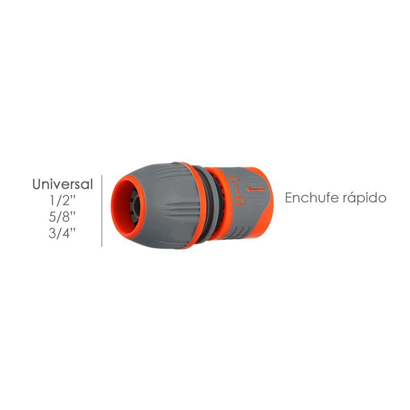 Conector de mangueira plástica universal 1/2" 5/8" 3/4"