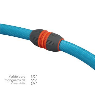 Reparador Universal Mangueras 1/2" 5/8" y 3/4". Facil de usar, Plastico Soft Touch.