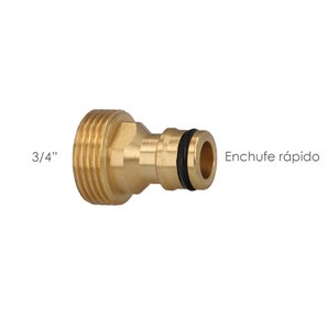 Adaptador Manguera Laton  3/4" macho 2