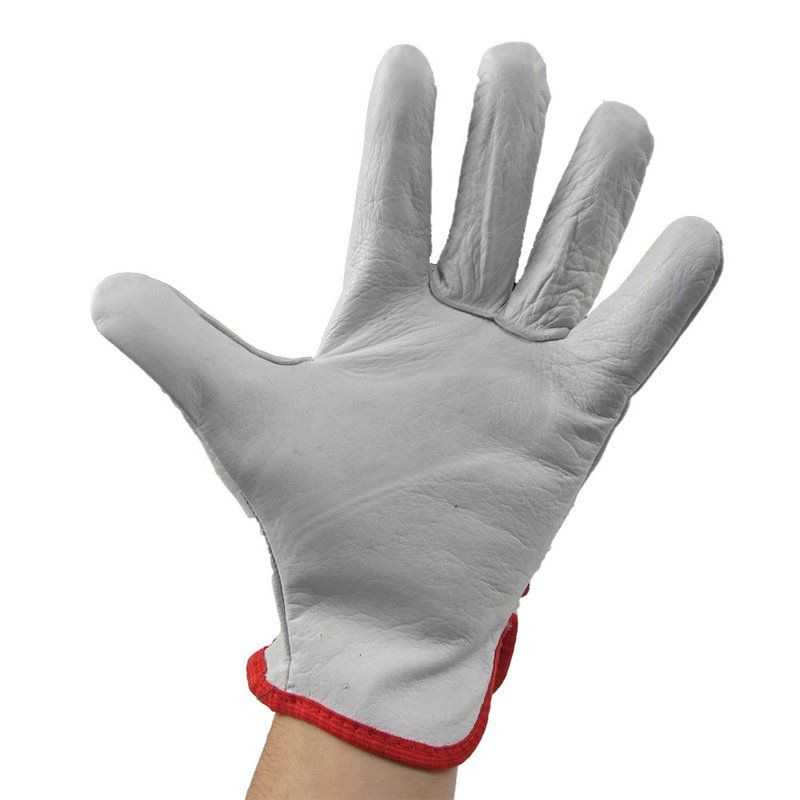 Guantes Piel FLOR  11" Con Colgador (Par)
