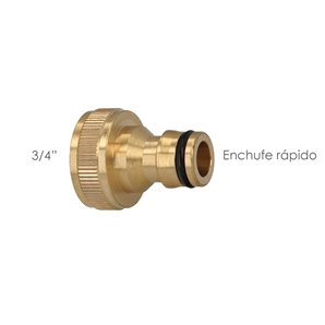 Adaptador Manguera Laton  3/4 hembra 2