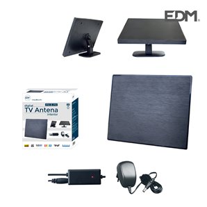 Antena uhf interior tv edm  470-862 mhz design series 188x155x13,5mm