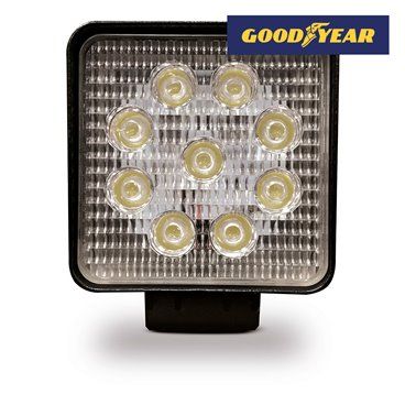 Faro de trabajo 9 led 2150 lm 10-80v 27w cuadrado 60º goodyear