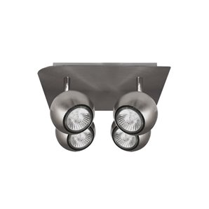 FAB 029984003 | Plafon Foco Dali Niquel 4xgu10 Bomb. Halog. Incl.14x25x25