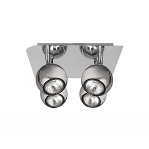 FAB 029984020 | Plafon Foco Dali Cromo 4xgu10 Bomb. Halog. Incl.14x25x25