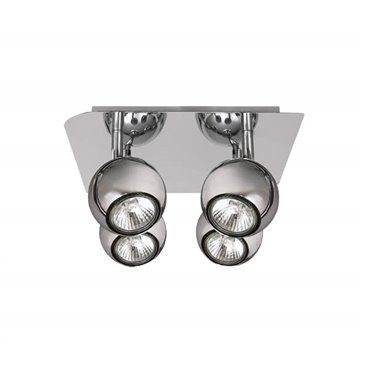 FAB 029984020 | Plafon Foco Dali Cromo 4xgu10 Bomb. Halog. Incl.14x25x25