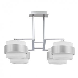 Lâmpada 4DH Bremen Cromo/Branco-Prata 4xE14 (40<75x60x60cm)