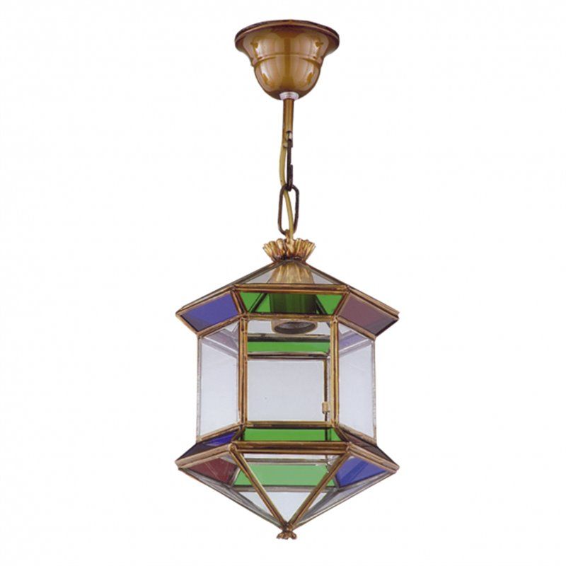 FAB 1.973-COLORES | Farol Granadino Hexagonal Colores 1xe27 REGx21x21
