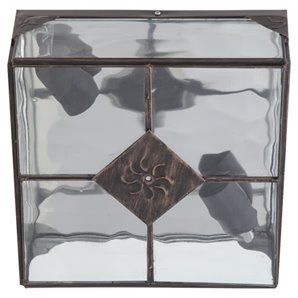 FAB 075582511 | Plafon Estepa Cobre 2xe27 25x25x11