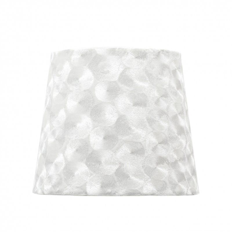 FAB 110813001 | Pantalla Fatima E27 30dx15dx20htejido Blanco Nacar