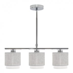 FAB 111053028 | Lâmpada Quênia 3xe14 Cinza/branco