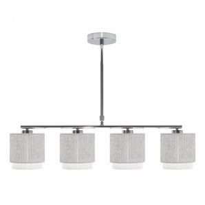 FAB 111054028 | Lampara Kenya 4xe14 Gris/blanca
