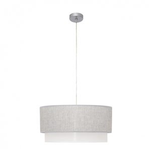 FAB 111095028 | Pingente Kenya 2xe27 Cinza/branco Reg.50d