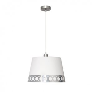 FAB 114894010 | Colgante Dalia 1xe27 Blanco/plata