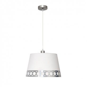 FAB 114894010 | Colgante Dalia 1xe27 Blanco/plata