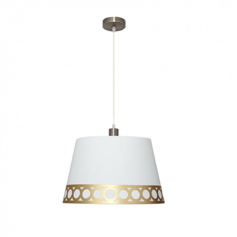 FAB 114894029 | Pingente Dália 1xe27 Branco/dourado