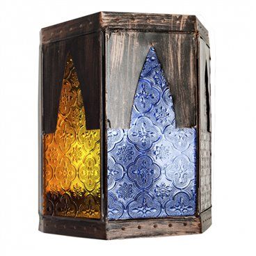 FAB 125661002 | Meknes Handmade luz de parede 1xe27 Marrom/cores 21,5x18,5