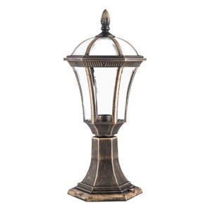 FAB 126171016 | Sobremuro Exterior Comino 1xe27 Oro Viejo Ip44 Policarbonato 47,6x17,6x17,6 Cm