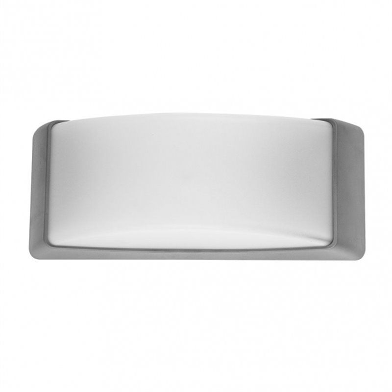 FAB 126561028 | Aplique Exterior Azuki 1xe27 Gris Ip65 Policarbonato   12,9x32x13 Cm
