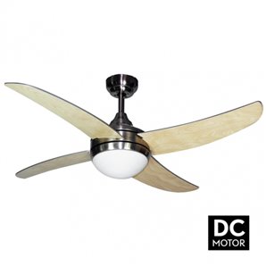 Ventilador Osiris Níquel DC 4 Lâminas de Faia