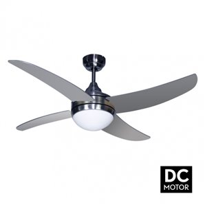 Ventilador Osiris Níquel DC 4 Lâminas Prateado
