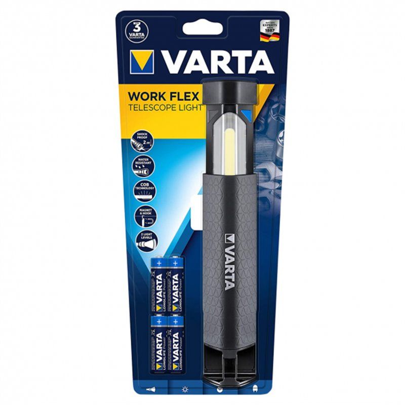 FAB LIN18646101421 | Linterna 5w Varta Ip54 4xlr06 Incluidas Negra 20,8x4,9x4,6