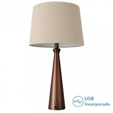 FAB 130771002 | Sobremesa Pearl 1xe27 Marron 61x33x33 Cm Puerto Usb