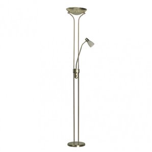 FAB 136243014 | Ross Salon Foot 2xe27+1xe14 C/leitor Couro 180x28x28 Cm