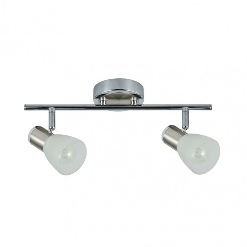 FAB 141992020 | Regleta Cholo 2xe14 Cromo/niquel  16x36,5x10 Cm