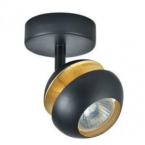 FAB 142081009 | Foco Beethoven 1xgu10 Negro/oro 14x13x8,5 Cm