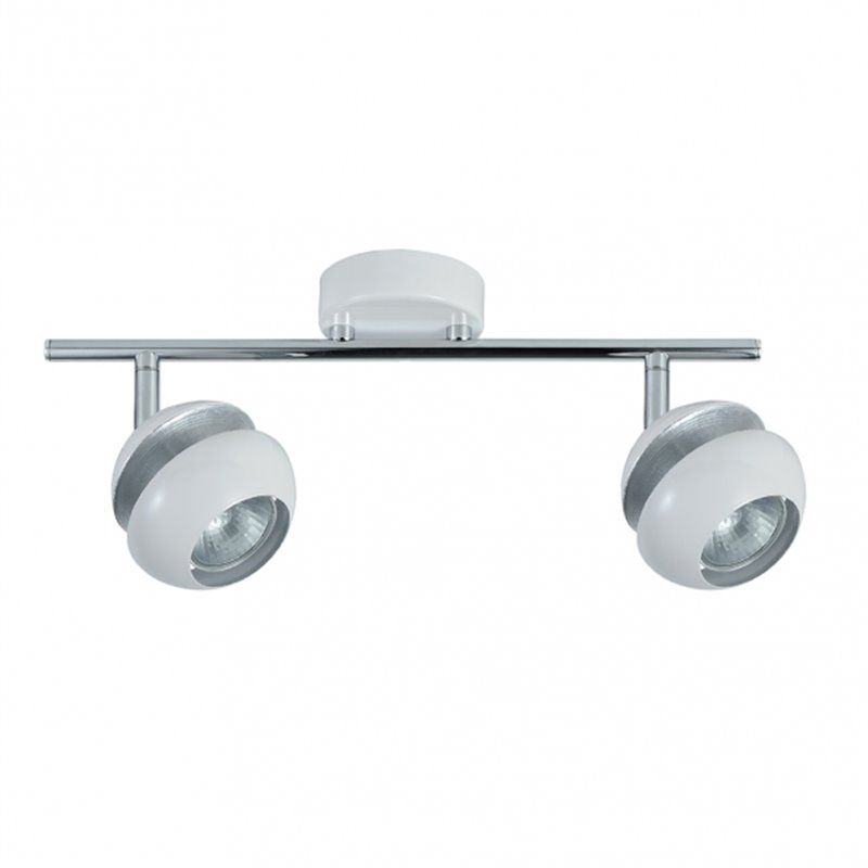 FAB 142092001 | Regleta Beethoven 2xgu10 Blanco/plata   14x36,5x8,5 Cm