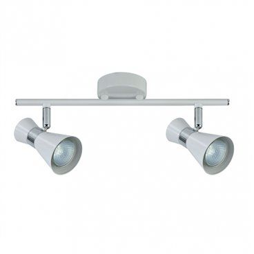 FAB 142392001 | Regleta Maximo 2xgu10 Blanco/cromo 15x36,5x8,5 Cm