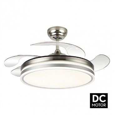 FAB 142591403 | Ventilador Bayomo 72w 3600lm Niquel 4 Aspas Desp. 32x55/108 D.3 Color.motor Dc.remoto