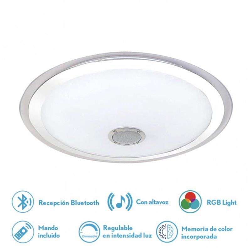 FAB 145485001 | Plafon Magallanes 72w 3 Color+rgb 10x53x53 Cm Bluethooth 5760lm.reg.intens.y C.remoto C/memoria