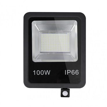 FAB 147781009 | Proyector C/sensor  Olivino 100w 6500k Negro 9000lm  Led Sm Ip66 39,5x28,5x7 Cm