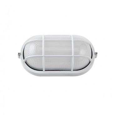 FAB 148162001 | Aplique Ext. Oval Aluminio Apus Peq. 1xe27 Blanco 9x21x10,5 Cm Ip44