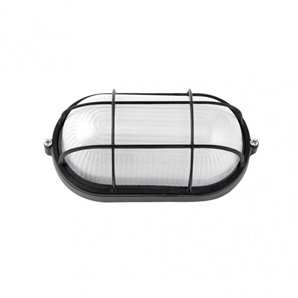 FAB 148162009 | Aplique Ext. Oval Aluminio Apus Peq. 1xe27 Negro 9x21x10,5 Cm Ip44