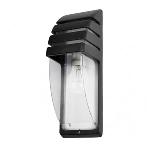 FAB 150161009 | Aplique Exterior Aluminio Elnath 1xe27 Negro Ip44  35x12x12 Cm