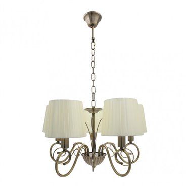 FAB 155155014 | Lampara Amsterdam 5xe14 Cuero Regx45x45 Cm