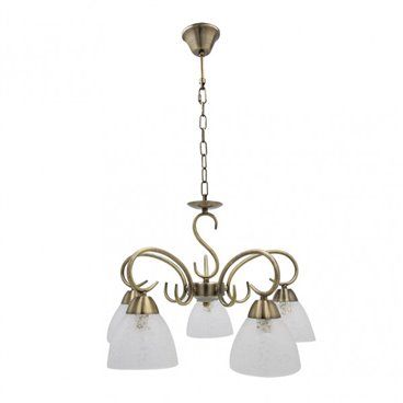 FAB 155355014 | Lampara Jaipur 5xe14 Cuero Regx46x46 Cm