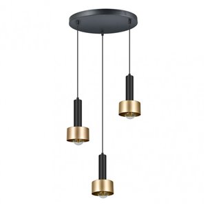 FAB 153883016 | Lâmpada Allende 3xe27 Preto/ouro...