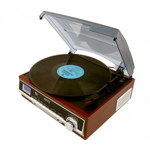 FAB P019CR1113 | Tocadiscos 33/45/78 Rpm Lcd Radio Am/fm Pll Estereo Entrada Auxiliar Despertador
