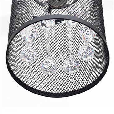 FAB 112650109 | Pingente Davy 1xe27 Preto/cromo Reg.x18d