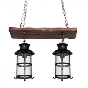 FAB 124492002 | Colgante Rustico Cortijo 2xe27 Marron 2