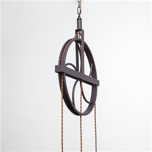 FAB 124693002 | Colgante Rustico Rueca  3xe27 Marron 2